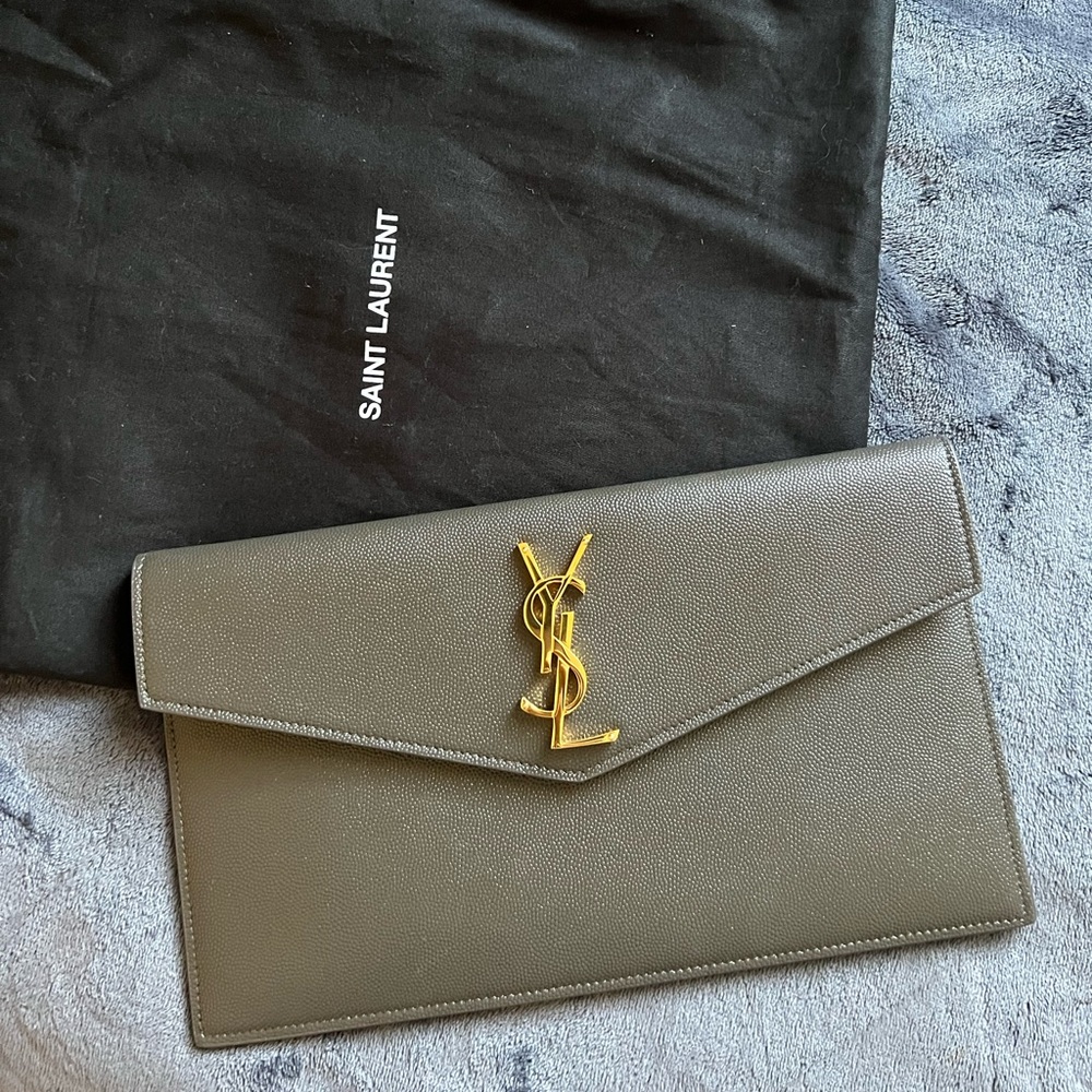 Saint Laurent Medium monogram envelope clutch bag